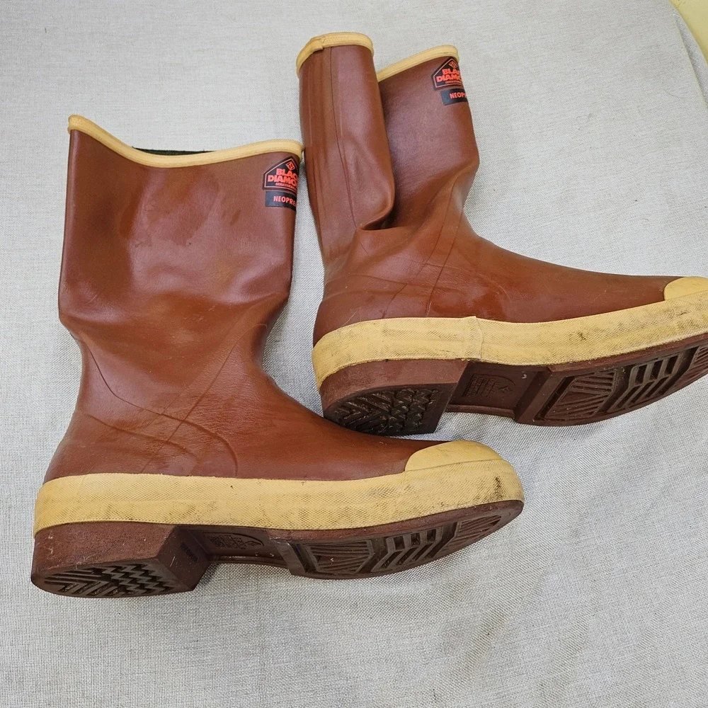 Black Diamond Kaufman Canada Neoprene Rubber Work Boots Oil Acid Resistant sz 10